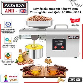 Mua  HÀNG NHẬP KHẨU  Máy ép dầu thực vật nóng và lạnh dùng trong gia đình  công suất 1100W - Thương hiệu Anh Quốc cao cấp AOSIDA 999A