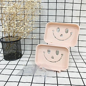Mua Combo 3 Khay để xà phòng mặt cười có kèm móc dính siêu cute giao màu ngẫu nhiên