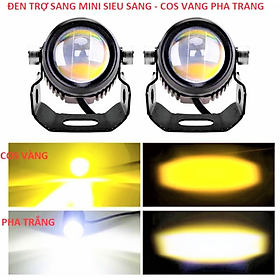 SIÊU SÁNG VỚI 1 ĐÈN TRỢ SÁNG BI CẦU XP60 XE MÁY VÀ ÔTÔ PHA TRẮNG CỐT VÀNG MẪU MỚI LOẠI TỐT CHUẨN