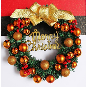 Mua Vòng Hoa Trang Trí Noel KCS17 size 40cm Tặng Kèm Đèn Vòng Nguyệt Quế Giáng Sinh