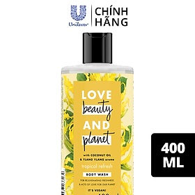 Sữa tắm LOVE BEAUTY & PLANET Sữa tắm lưu hương lưu hương với 100% tinh dầu Ngọc lan tây từ thiên nhiên 400ml