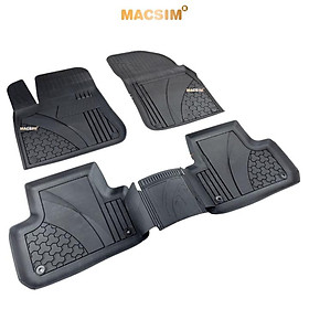 Thảm lót sàn ô tô nhựa TPE Silicon Audi Q7 2016+ Black Nhãn hiệu Macsim