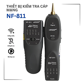 Mua Bộ Dò Cáp NOYAFA NF-811: Thiết bị đa năng kiểm tra cáp mạng RJ45  cáp điện thoại RJ11 với đèn LED hỗ trợ  loa tích hợp  khả năng kiểm tra điều kiện điện thoại  độ nhạy điều chỉnh và chứng nhận chất lượng RoHS  FCC  CE. - Hàng Nhập Khẩu