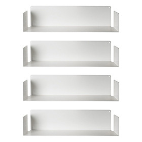 Combo 4 Kệ Sách Treo Tường Smlife Chữ U 60 ( 60 x 15 x 15 cm) - Đen