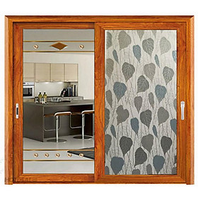 Mua 5M Giấy Dán Kính Họa Tiết lá xanh không cần keo DK064- khổ 0.45m