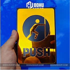 Mua Bảng Pull và Push Gương Vàng Gắn Cửa - Sang Trọng  Hiện Đại