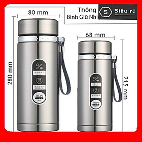 Bình Giữ Nhiệt Cao Cấp SUS Inox 304 Cao Cấp, Dung Tích 1000ML (PD7091)