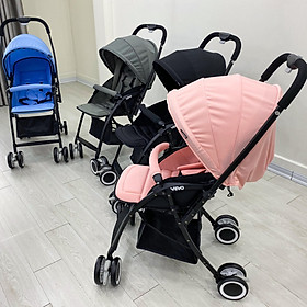 Xe đẩy em bé Vovo 2 chiều 2019, chât liệu hợp kim platinum, tải trọng 50 kg, đệm nằm thiết kế chống cong vẹo cột sống của bé