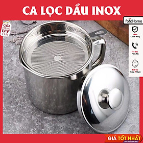 Ca Lọc Dầu Ăn Inox 304 Dày Dặn Dụng Cụ Lọc Nước Inox Dung Tích 1.3L Dụng Cụ Nhà Bếp Ca Lọc Dầu Ăn Kèm Giá Lọc INOX 304 Không Rỉ Sáng Bóng Ca Lọc Dầu Và Tạp Chất Đa Năng Bằng Inox