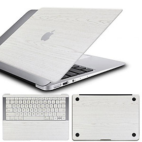 Bộ 3 vỏ bảo vệ mặt trên+dưới+bàn phím chuyên dụng cho Apple MacBook Air(2017) - Màu trắng vân gỗ