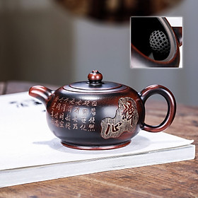 Ấm Tử Nê Khâm Châu Viên Châu Tâm Thiền 150 ml