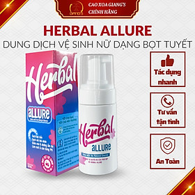 HERBAL ALLURE GIANG'S Dung Dịch Vệ Sinh Phụ Nữ Khử Mùi Công Nghệ Mới, Giúp Căn Bằng pH, Ngăn Ngừa Nấm Ngứa, Giúp Cô Bé Khỏe Sạch Và Thơm Chai 100ml