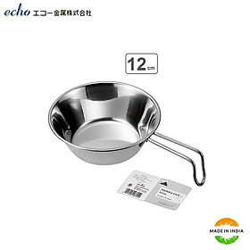 Tô inox có tay cầm Echo Metal (Φ12/ Φ13/ Φ16cm) - Hàng nội địa Nhật Bản