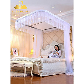 Mua Màn khung không khoan tường  có dây kéo ròng rọc   mùng ngủ cao cấp EASY DREAM     chống muỗi  kiểu dáng công chúa