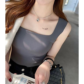 Áo Bra Nữ Su Tăm 2 Dây Dáng Dài Có Mút Nâng Ngực Màu Pastel Quyến Rũ