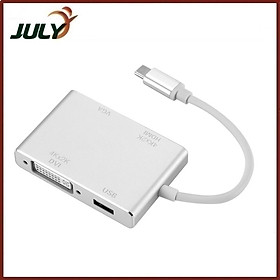 Mua Cáp Chuyển Type-C ra HDMI  VGA  DVI  USB 3.0 - JL