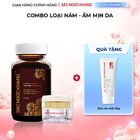 Bộ đôi trong uống - ngoài thoa Sắc Ngọc Khang: Sắc Ngọc Khang ++ (60 viên) + Kem dưỡng da ban đêm 10g