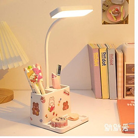 Mua Đèn Để Bàn/Đèn Học 3 Chế Độ Sáng Bảo Vệ Mắt Gắn Kèm Ống Đựng Bút