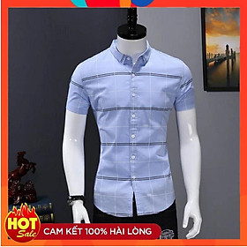 Áo Sơ Mi Nam Ngắn Tay Caro Thời Trang Cao Cấp PONIVA Chất Vải Cao Cấp Mềm Mại Thấm Hút Mồ Hôi Tốt