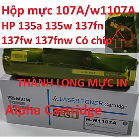 Hộp mực dành cho HP MFP 135A 135w 137fn 137fw 137fnw - 107w - w1107a 107A Có chip lắp vào là in, mới 100% Hàng chính hãng Alpha Cartridge