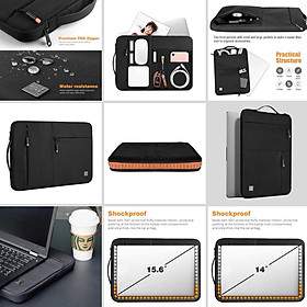 Túi xách chống sốc có quai xách nhỏ gọn cho Macbook , Laptop 13, 14, 16 inch hiệu WI WU Alpha Slim Sleeve