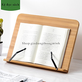 Mua Kệ Đọc Sách  Giá Đỡ Sách giúp đọc sách tập trung  không mỏi mắt  có 5 mức điều chỉnh độ cao phù hợp - Kích thước: 34x23cm  màu vàng gỗ tre bóng đẹp  hoàn thiện tỉ mỉ