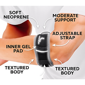 ￼(Hàng chính hãng Mueller – USA) Băng Bảo Vệ Khủyu Tay Mueller HG80 - Tennis Elbow Support (79018)