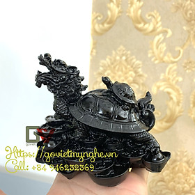 Mua Tượng đá trang trí long quy - màu đen