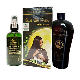 Dầu gội Thanh Mộc Hương 350ml Tặng chai Xịt dưỡng tóc Tabaha 120ml ngăn rụng tóc