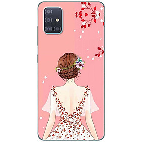 Ốp lưng dành cho Samsung A71 mẫu Cô gái áo hồng