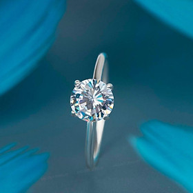 Nhẫn bạc đính đá cao cấp cọng tròn YN JEWELRY