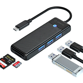Mua Bộ Chuyển Đổi HUB TypeC 1 USB ra 4 cổng USB 3.0 5Gps/ TF/SD 3.0*1 5Gbps PAPW3AT-C3-015 Orico - Hàng Chính Hãng
