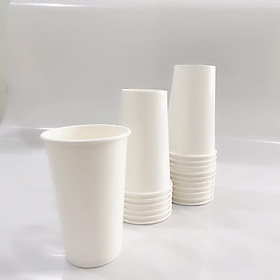 Ly giấy 14oz~420ml - Lốc 50 ly giấy trơn