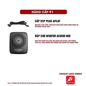 Combo Loa Sub DSP xe Vinfast Limo Green có Âm Thanh Mid Sắc Nét kèm sub trầm plug&play cao cấp