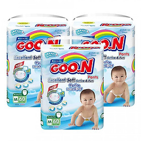 Combo 3 Gói Tã Quần Goo.n Slim M60