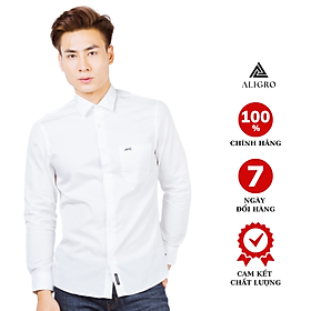 Áo Sơ Mi Dài Tay Nam Aligro màu trắng Algs096