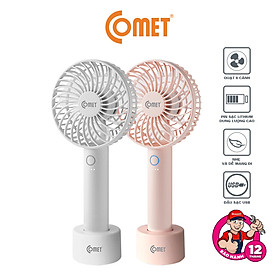 Mua Quạt Cầm Tay Sạc Tích Điện Cao Cấp COMET CRF1004 4W Pin Lithium 2000mAhCó Đế Rời  5 cấp gió  6 Cánh Quạt  Cổng Sạc USB