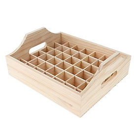 42 Slots Essential Oil Holder Display Wooden Storage Tray Organizer Case Holds 42  Bottles for 20/15/10/5ml