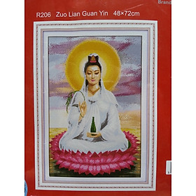 Mua TRANH THÊU CHỮ THẬP QUAN ÂM 48x72CM -TỰ THÊU