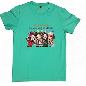 Áo Thun Nữ In Họa Tiết Chị Em Xinh Xắn