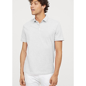 Áo Thun Nam Casual 1st - Polo Tay Ngắn Xám Trơn 51768