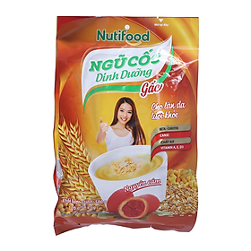 Bột Ngũ Cốc Dinh Dưỡng Nutifood Gấc & Canxi Túi 500G 20 Gói 25G