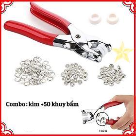 Mua Combo kìm bấm cúc+50 cúc áo kim loại đa năng