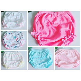 Combo 5 cái Quần chip đùi cho bé gái, free size bé 3-9kg, chất cotton