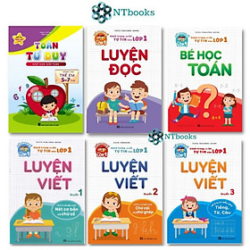 Combo 6 cuốn sách Toán tư duy 5-7 tuổi - Luyện đọc - Bé học toán - Luyện viết 1,2,3