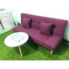 Mua Bộ sofa bed  sofa giường bố tím BT 1m7x90 vs bàn tròn  ghế sofa phòng khách  salon  sopha  sa lông  sô pha