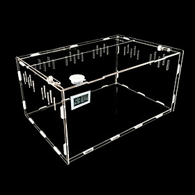 Hộp Kính Acrylic Trong Suốt Có Nhiệt Kế Nuôi Động Vật Bò Sát (30 x 20 x 15cm)