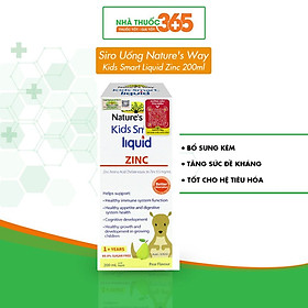 Siro Uống Nature's Way Kids Smart Liquid Zinc Bổ Sung Kẽm, Tăng Sức Đề Kháng Cho Bé 200ml