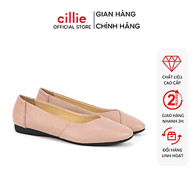 Giày búp bê đế bằng da thật Cillie 1122