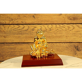 Mua Quà tặng sếp - Tượng Khỉ phong thủy mạ vàng 24k